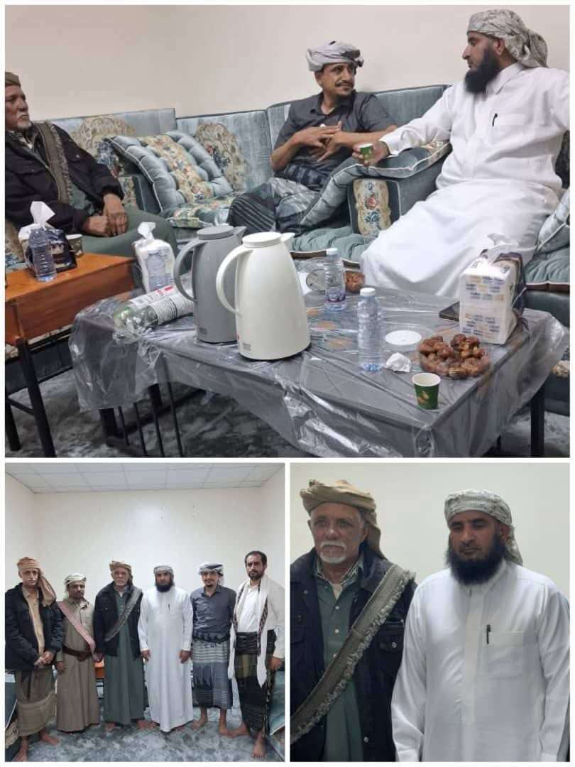 قوات التحالف العربي يلتقي مشايخ ووجهاء من قبائل العوالق لتعزيز الأمن والاستقرار